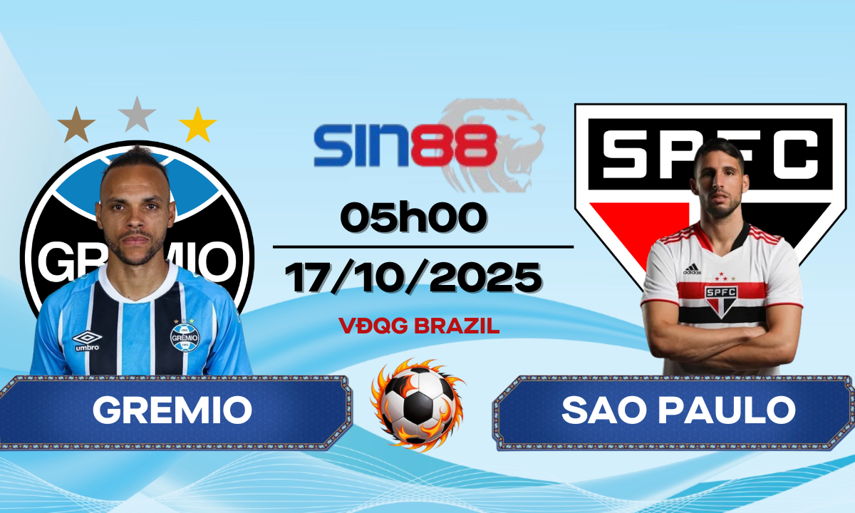 Soi kèo bóng đá Gremio - Sao Paulo 05h00 ngày 17/10/2025 - VĐQG Brazil