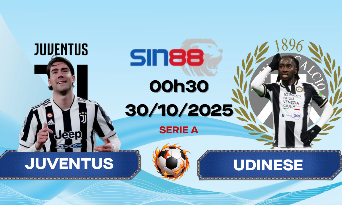 Soi kèo bóng đá Juventus - Udinese 00h30 ngày 30/10/2025 - Serie A