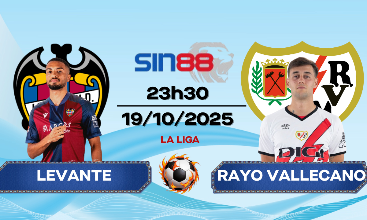 Soi kèo bóng đá Levante - Rayo Vallecano 23h30 ngày 19/10/2025 - La Liga