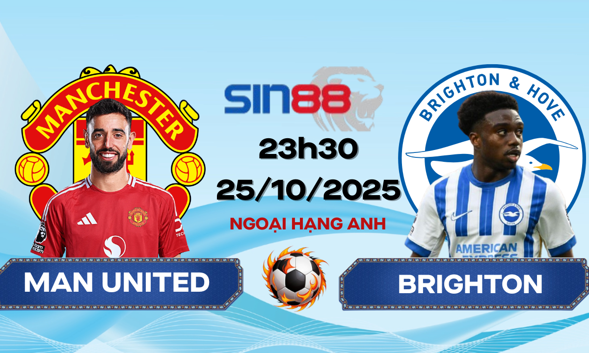 Soi kèo bóng đá Manchester United - Brighton 23h30 ngày 25/10/2025 - Ngoại hạng Anh