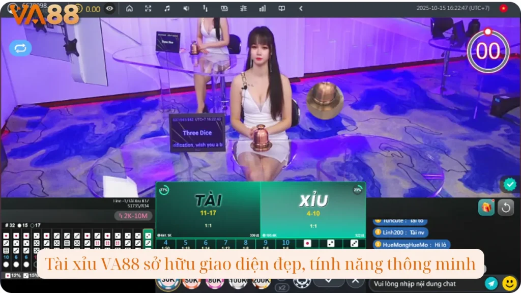 Tài xỉu VA88 sở hữu giao diện đẹp, tính năng thông minh