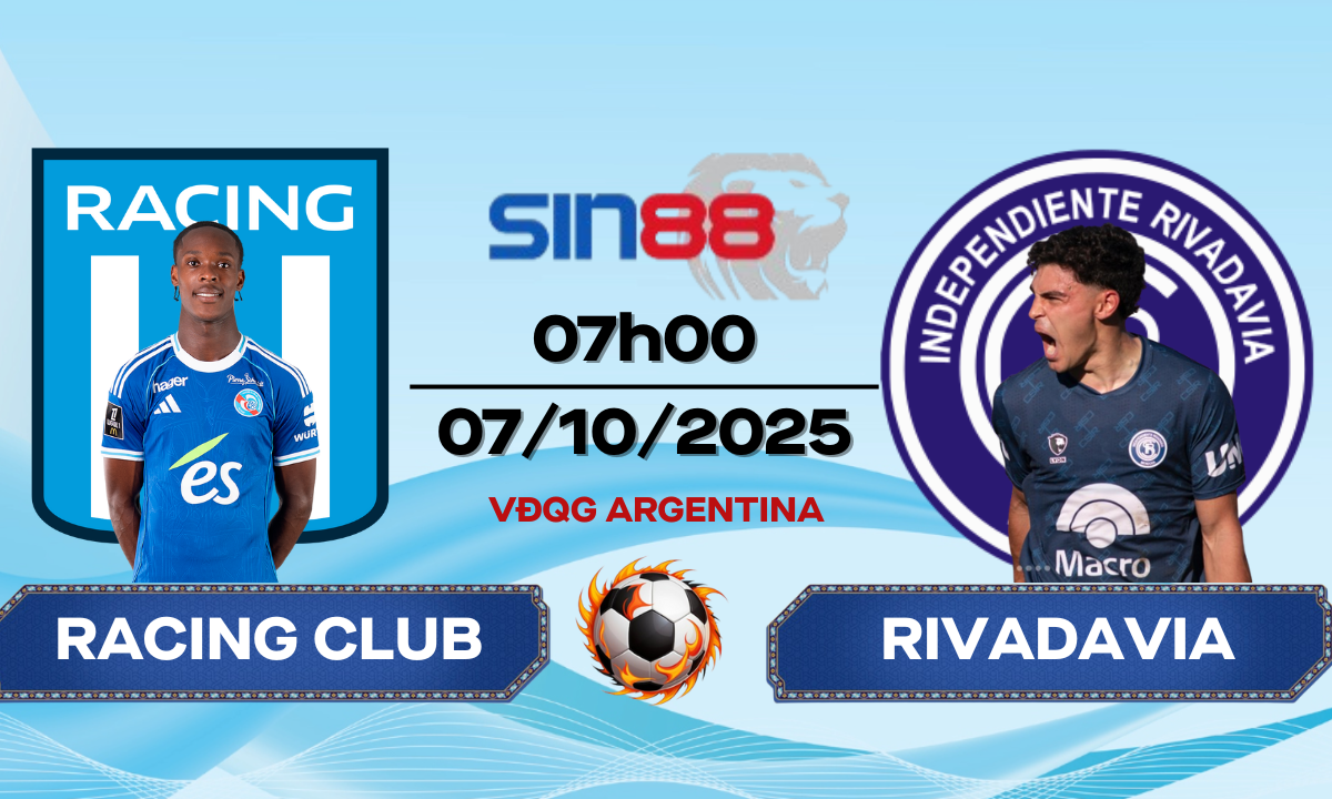 Soi kèo bóng đá Racing Club - Independiente Rivadavia 07h00 ngày 07/10/2025 - VĐQG Argentina