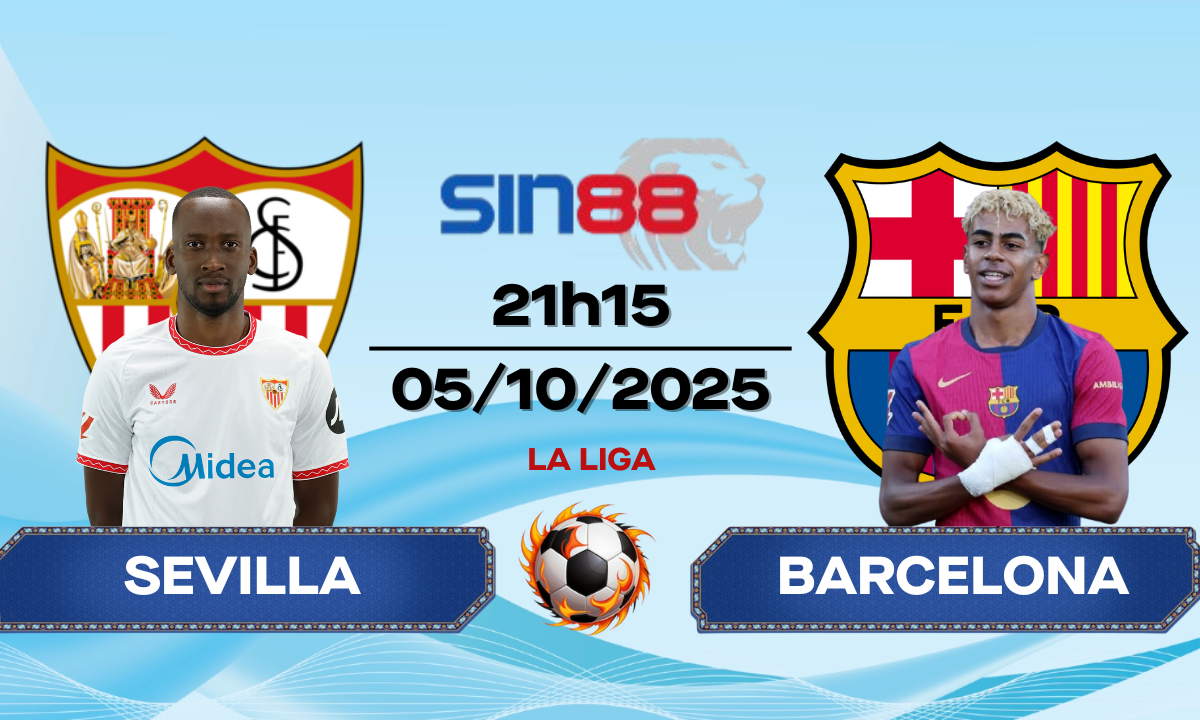 Soi kèo bóng đá Sevilla - Barcelona 21h15 ngày 05/10/2025 - La Liga