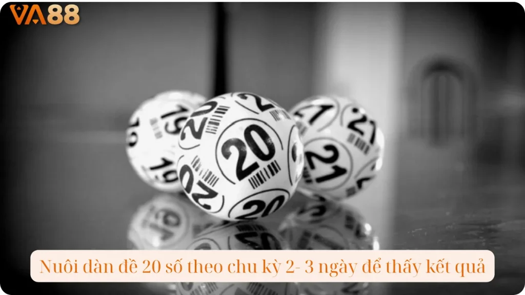 Nuôi dàn đề 20 số theo chu kỳ 2- 3 ngày để thấy kết quả