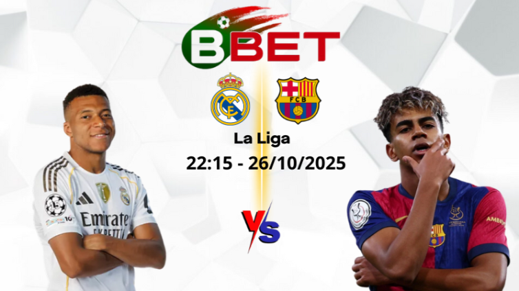 Soi kèo nhà cái Real Madrid vs Barcelona | 22:15 26/10/2025 - La Liga