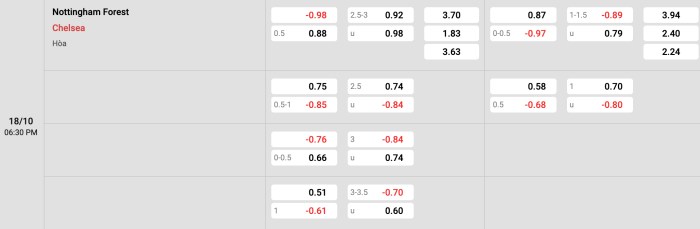Nottingham vs Chelsea
