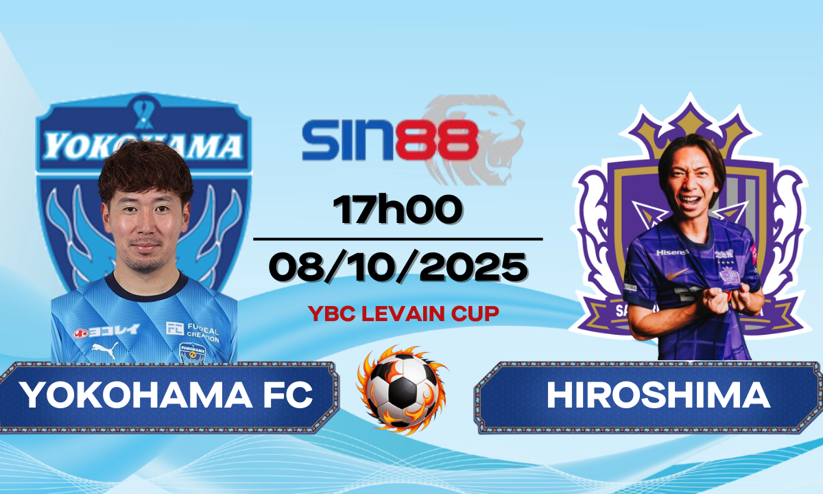 Soi kèo bóng đá Yokohama FC - Sanfrecce Hiroshima 17h00 ngày 08/10/2025 - YBC Levain Cup