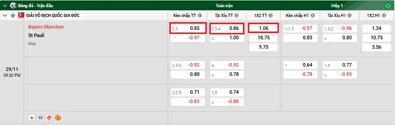 Bayern Munich vs St Pauli uk88 4