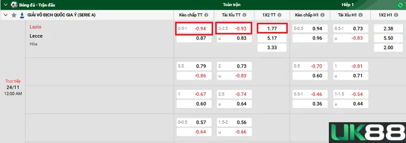 Lazio vs Lecce uk88 4