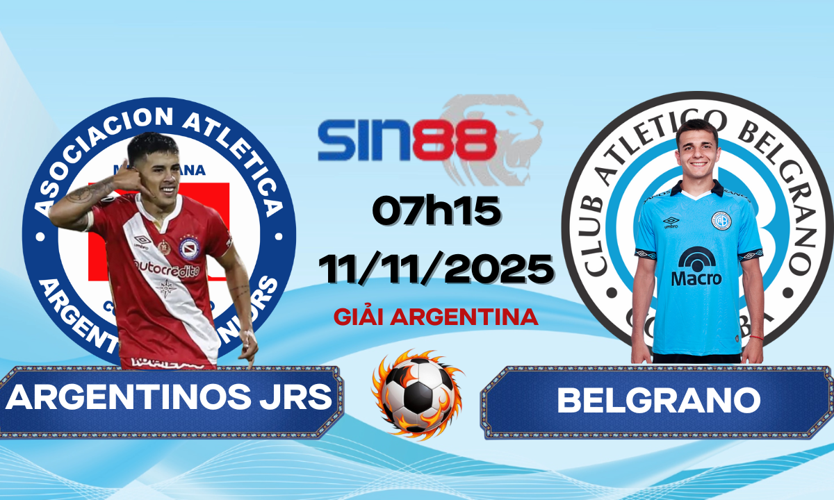 Soi kèo bóng đá Argentinos Jrs - Belgrano 07h15 ngày 11/11/2025 - VĐQG Argentina