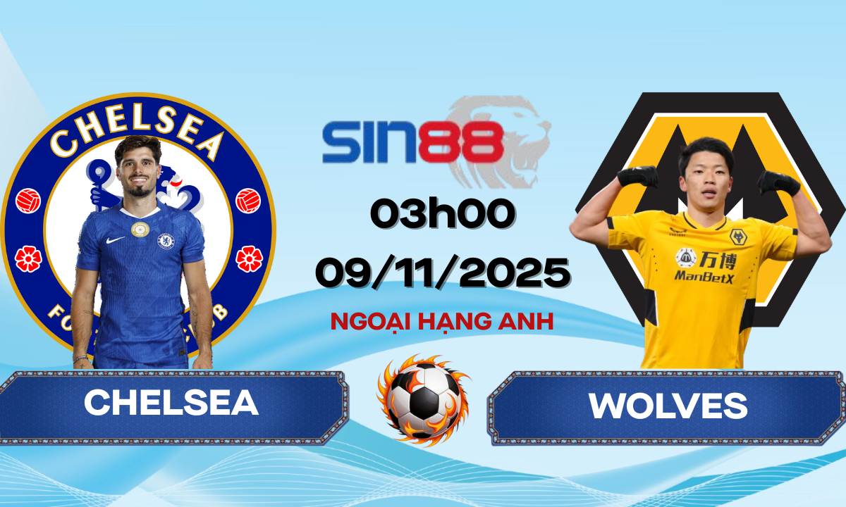 Soi kèo bóng đá Chelsea - Wolves 03h00 ngày 09/11/2025 - Ngoại hạng Anh