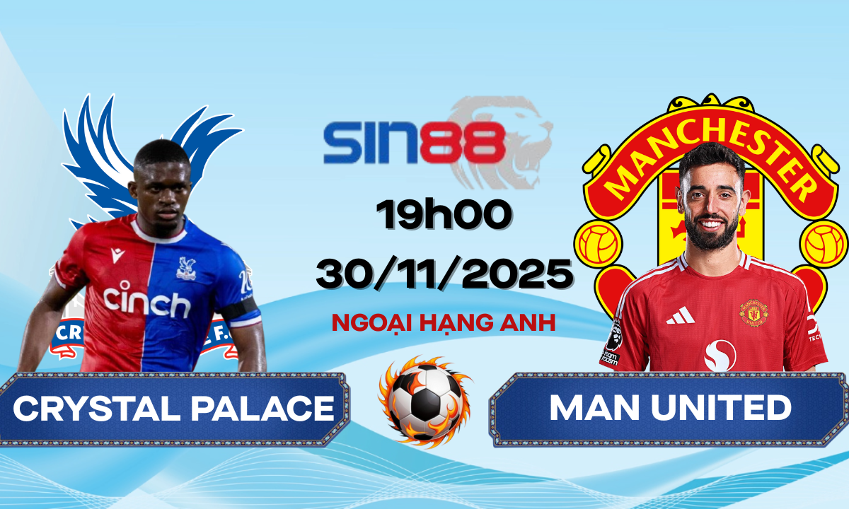 Soi kèo bóng đá Crystal Palace – Manchester United 19h00 ngày 30/11/2025 – Ngoại hạng Anh