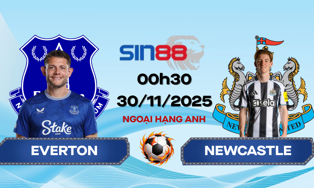 Soi kèo bóng đá Everton – Newcastle 00h30 ngày 30/11/2025 – Ngoại hạng Anh