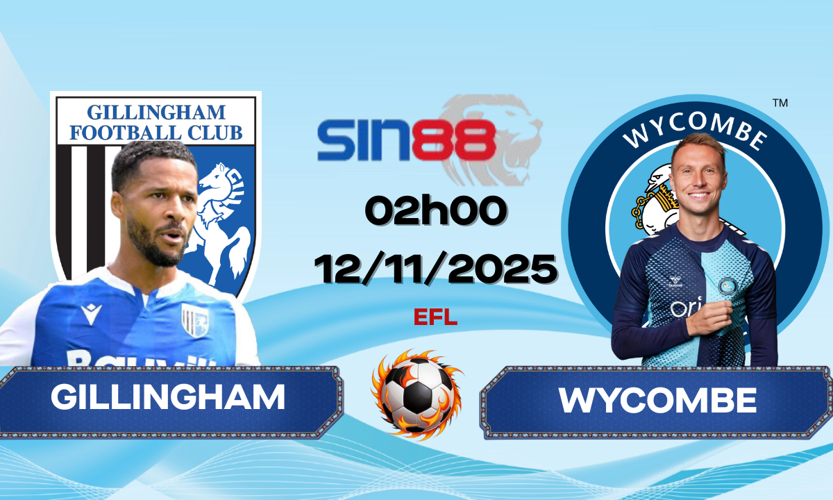 Soi kèo bóng đá Gillingham - Wycombe 02h00 ngày 12/11/2025 - EFL