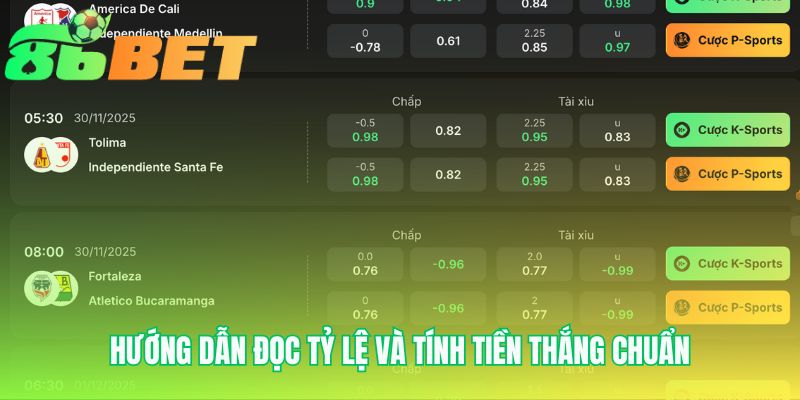Cách đánh kèo 1X2 áp dụng công thức tính tiền thắng