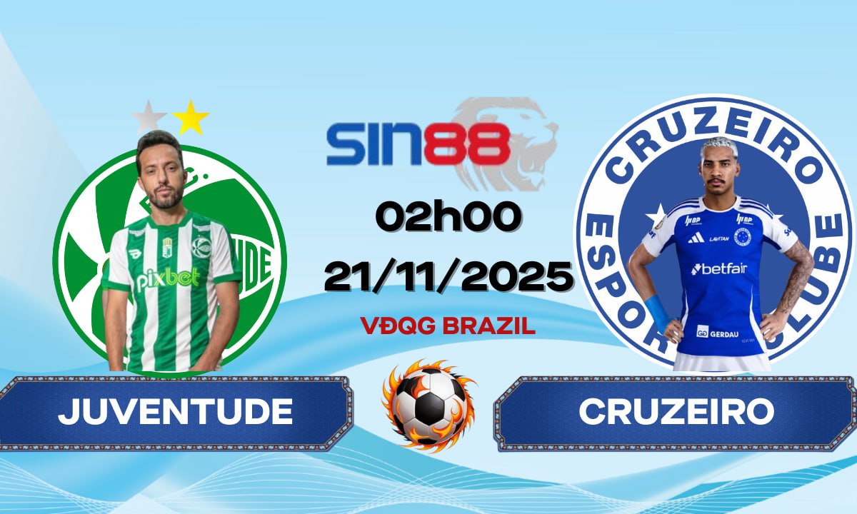 Soi kèo bóng đá Juventude - Cruzeiro 02h00 ngày 21/11/2025 - VĐQG Brazil