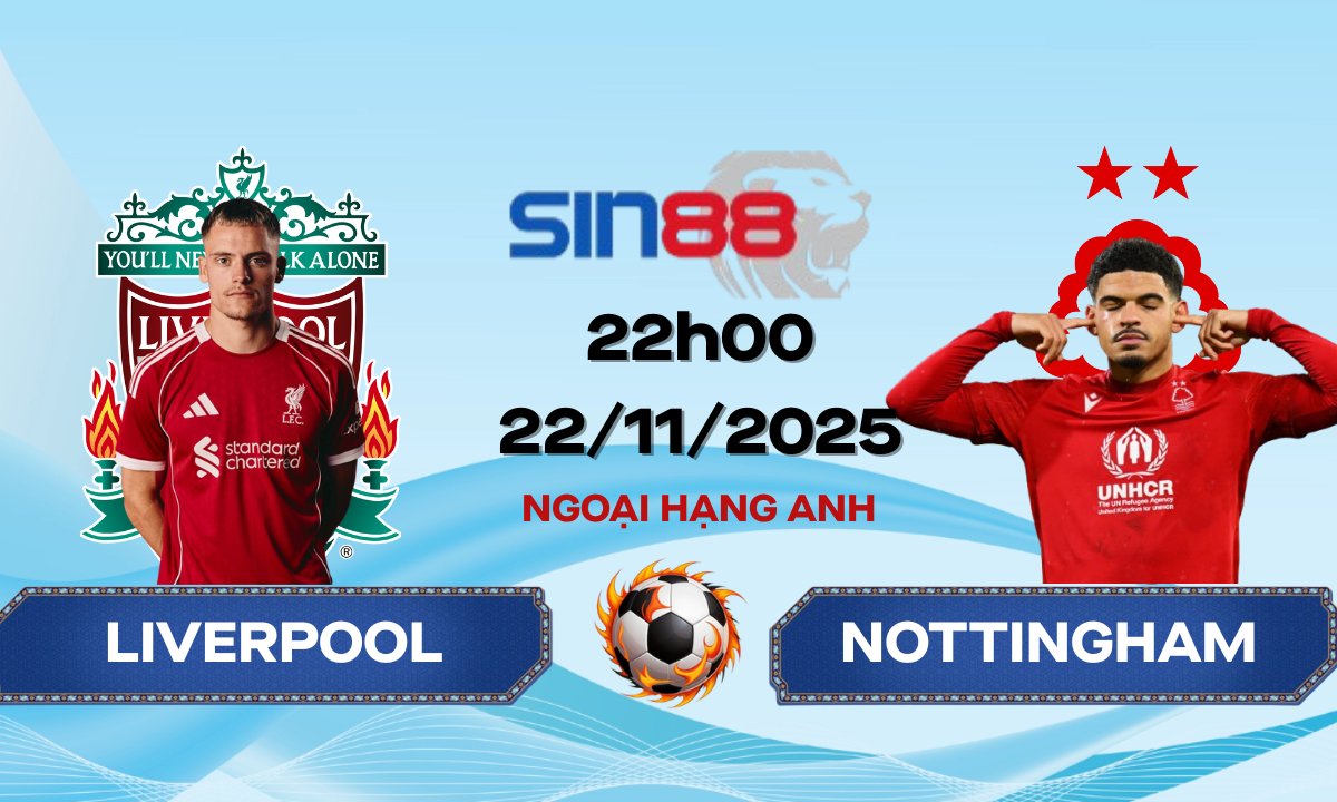 Soi kèo bóng đá Liverpool – Nottingham 22h00 ngày 22/11/2025 – Ngoại hạng Anh