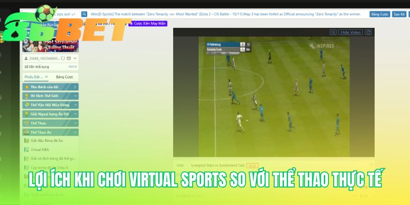 Virtual Sports có ưu điểm về tốc độ và tính minh bạch