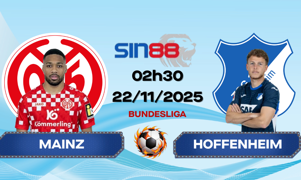 Soi kèo bóng đá Mainz – Hoffenheim 02h30 ngày 22/11/2025 – Bundesliga