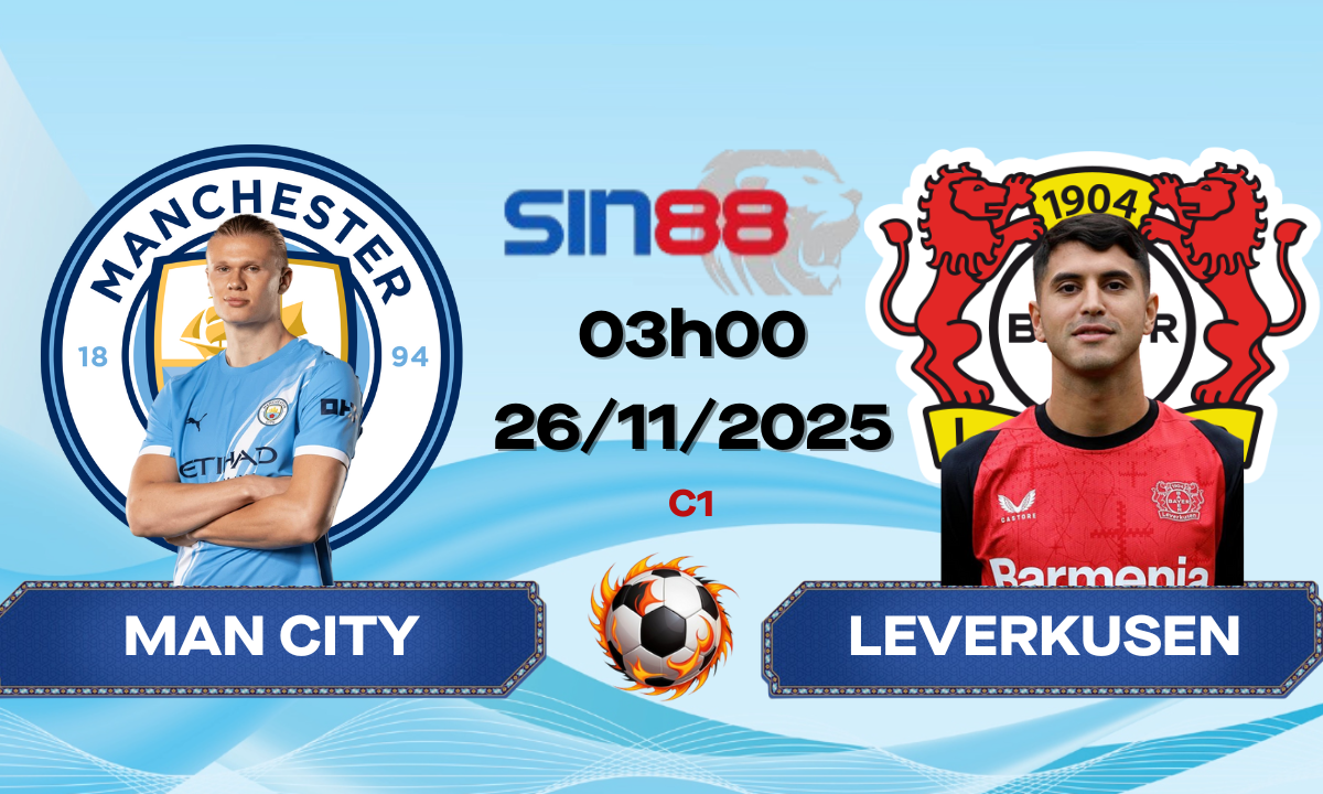Soi kèo bóng đá Manchester City - Bayer Leverkusen 03h00 ngày 26/11/2025 - Champions League