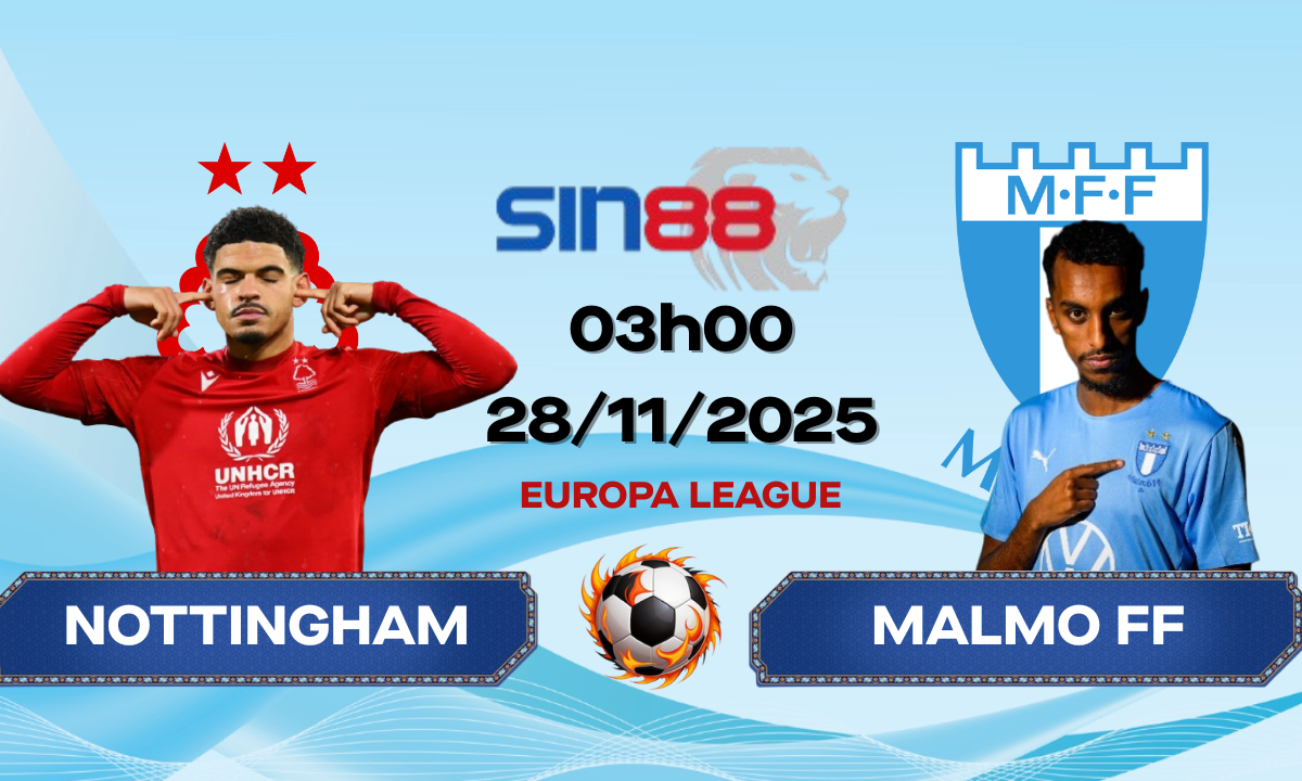 Soi kèo bóng đá Nottingham – Malmo FF 03h00 ngày 28/11/2025 – Europa League