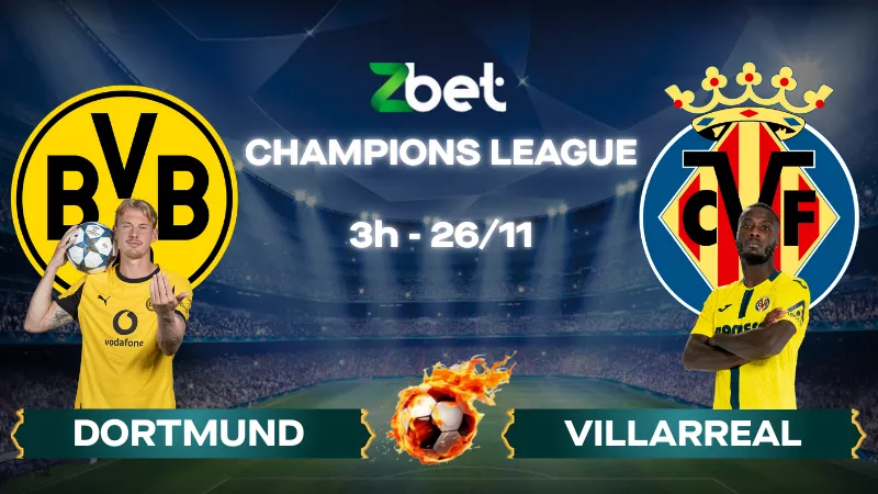 Nhận định soi kèo Dortmund vs Villarreal – 03h00 26/11/2025 – Champions League