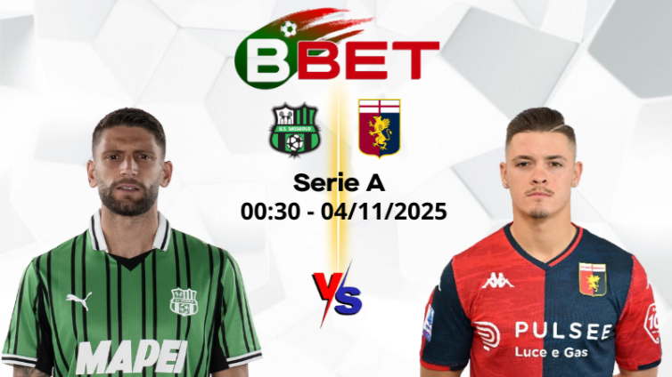 Kèo hôm nay Sassuolo vs Genoa | 00:30 04/11/2025 – Serie A