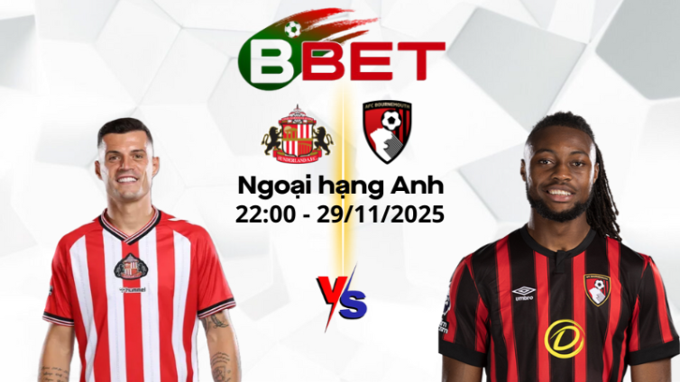Kèo nhà cái Sunderland vs Bournemouth | 22:00 29/11/2025 - Ngoại hạng Anh
