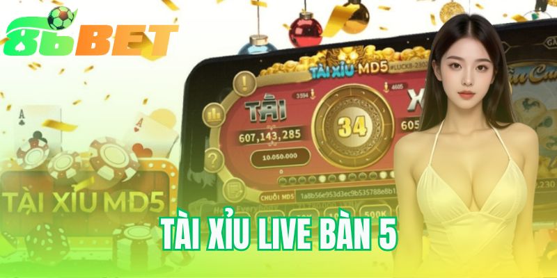 Tài Xỉu Live Bàn 5 | Vào Bàn Chơi Cùng Dealer Thật 86BET