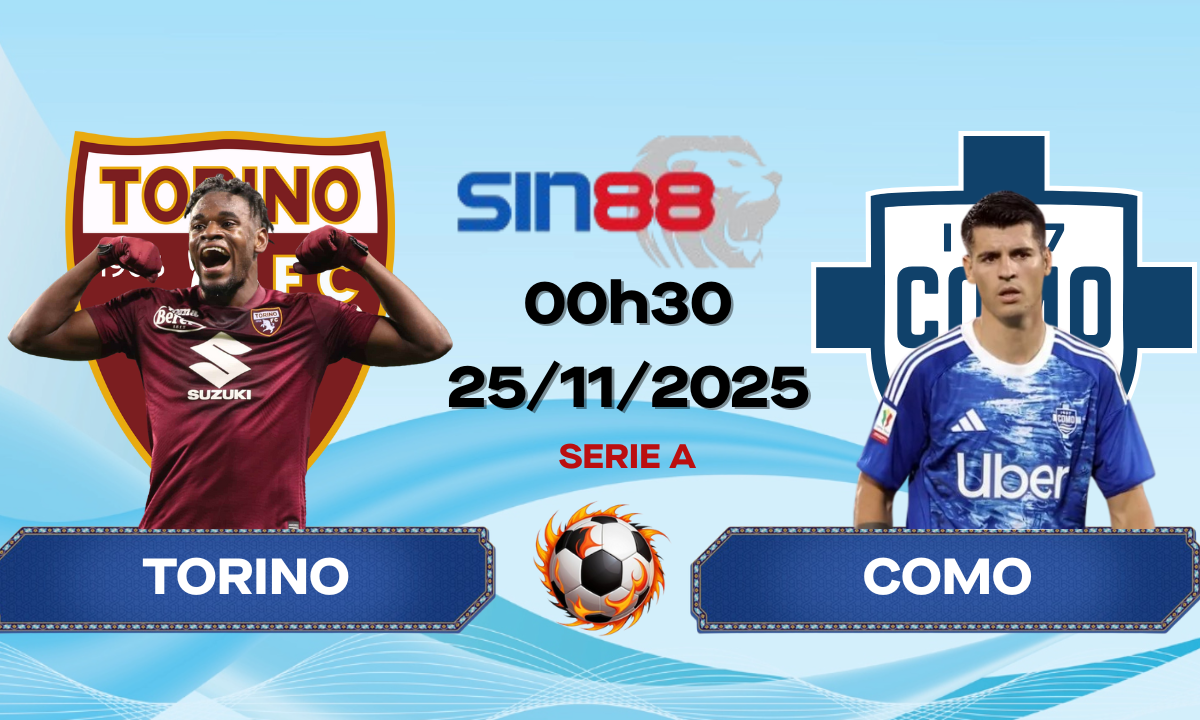 Soi kèo bóng đá Torino - Como 00h30 ngày 25/11/2025 - Serie A