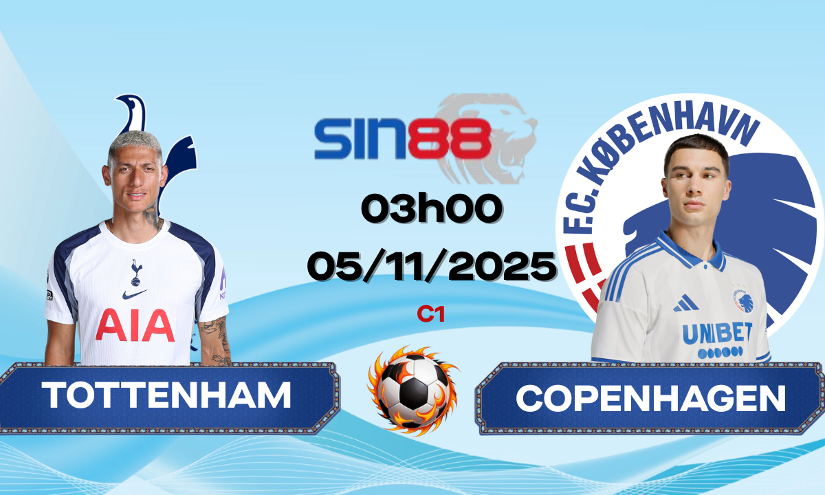 Soi kèo bóng đá Tottenham - Copenhagen 03h00 ngày 05/11/2025 - Champions League