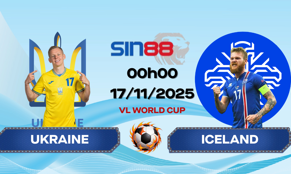 Soi kèo bóng đá Ukraine - Iceland 00h00 ngày 17/11/2025 - Vòng loại World Cup