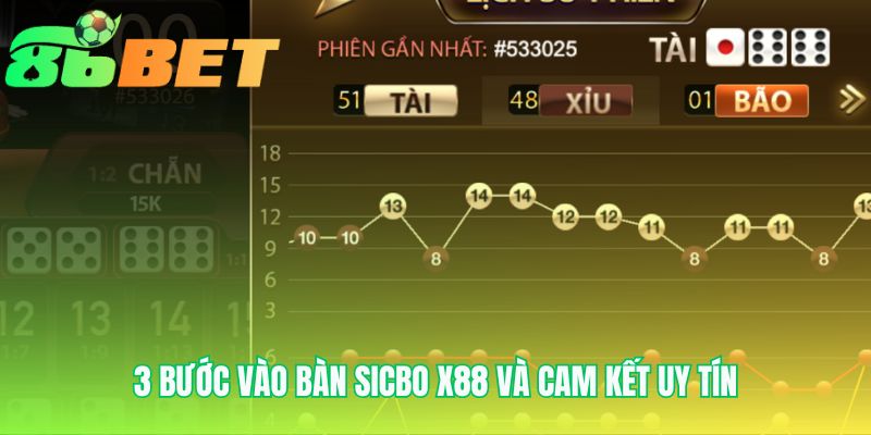 Hướng dẫn 3 bước vào bàn cược Sicbo X88 nhanh chóng