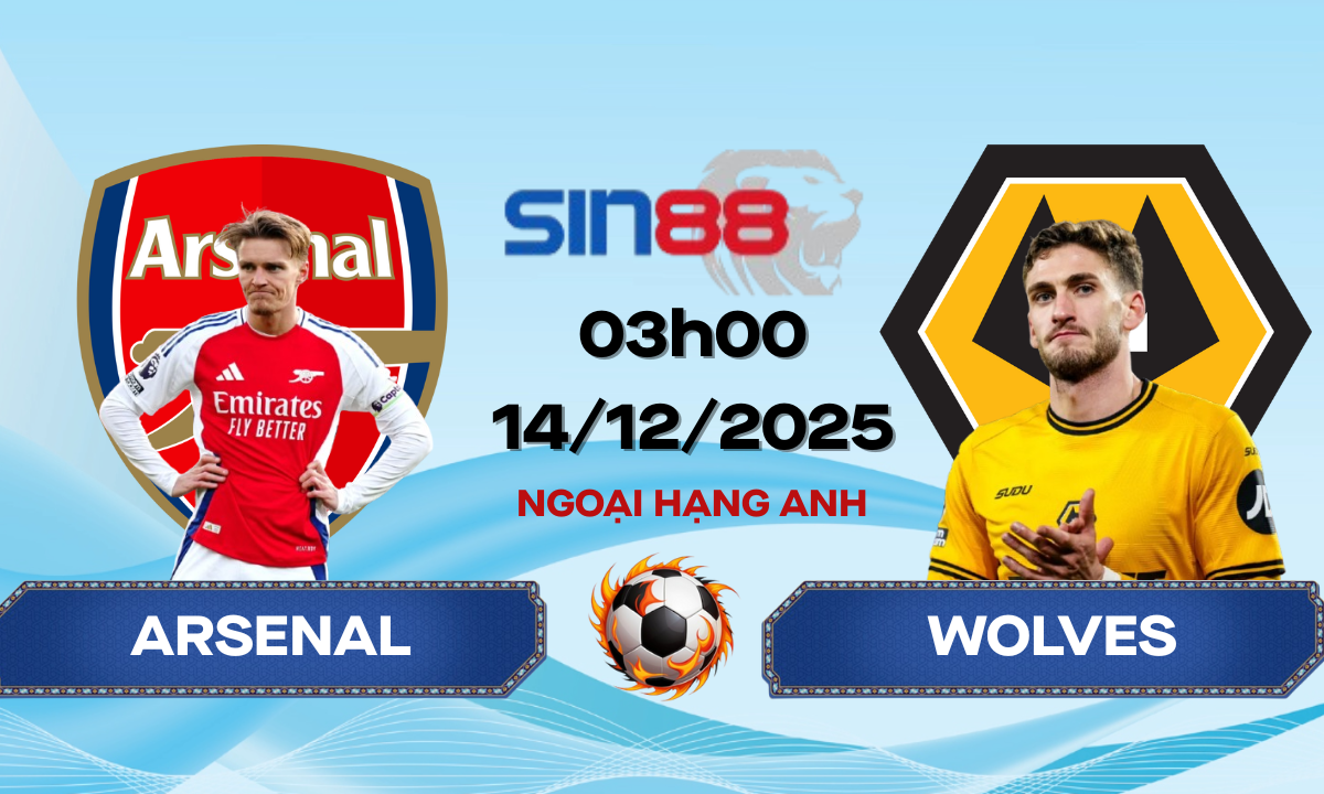 Soi kèo bóng đá Arsenal – Wolves 03h00 ngày 14/12/2025 – Ngoại hạng Anh