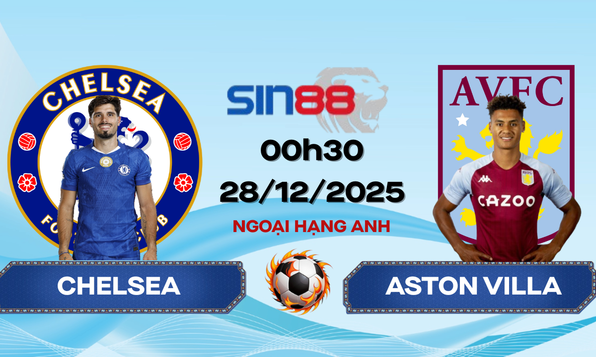 Soi kèo bóng đá Chelsea - Aston Villa 00h30 ngày 28/12/2025 - Ngoại hạng Anh