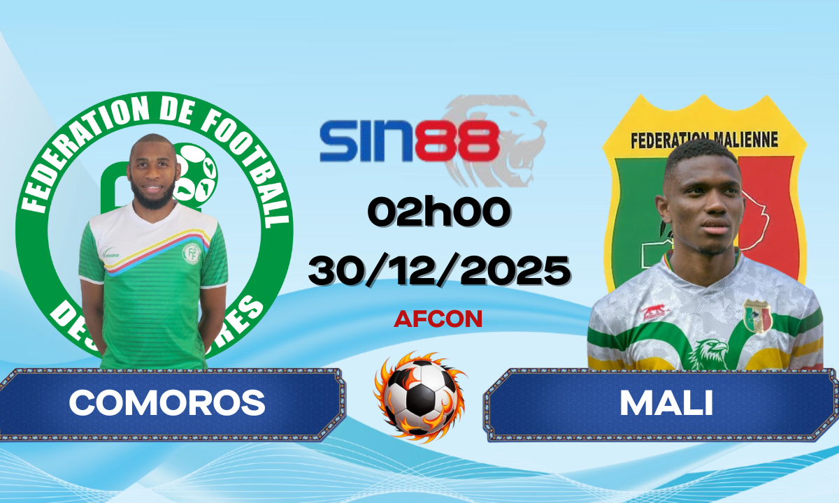 Soi kèo bóng đá Comoros – Mali 02h00 ngày 30/12/2025 – AFCON