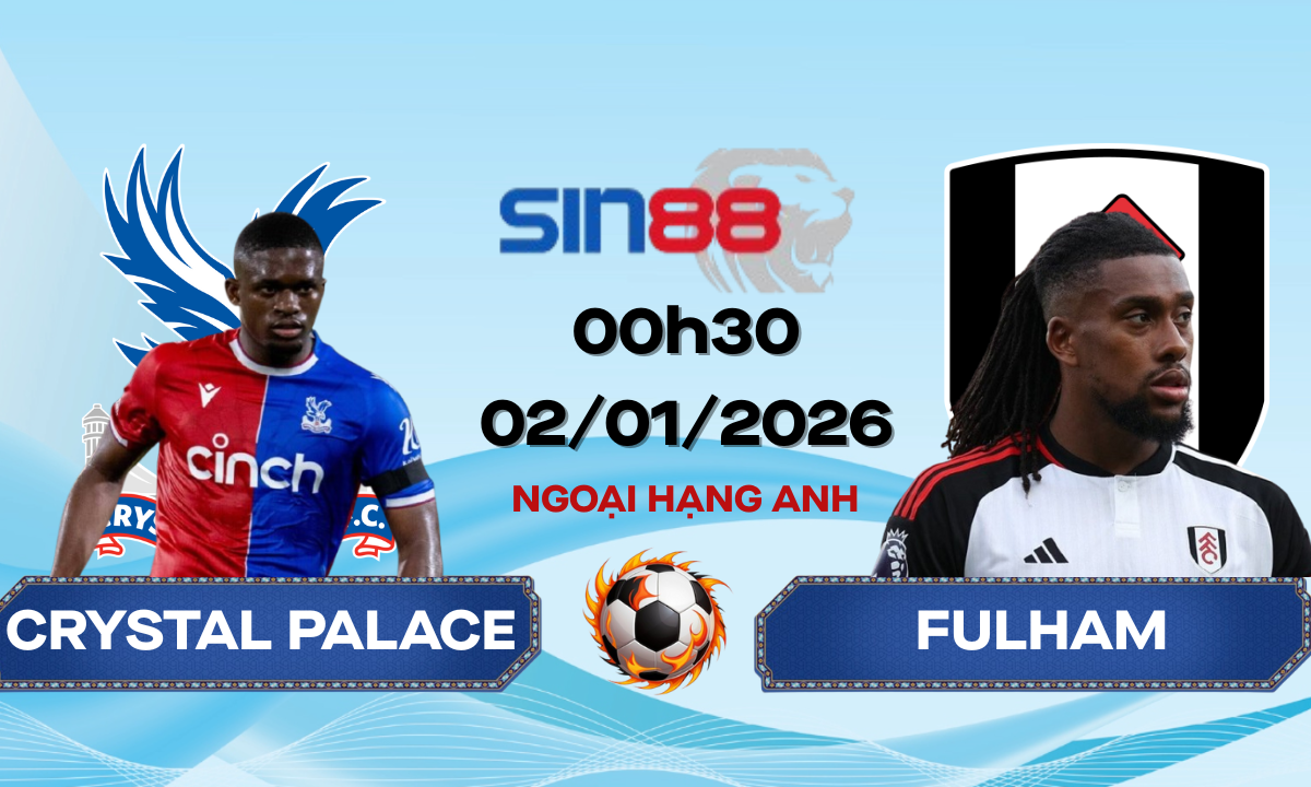 Soi kèo bóng đá Crystal Palace – Fulham 00h30 ngày 02/01/2026 – Ngoại hạng Anh