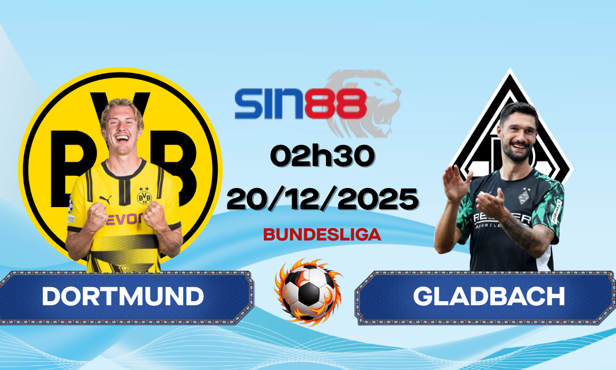 Soi kèo bóng đá Dortmund - Monchengladbach 02h30 ngày 20/12/2025 - Bundesliga