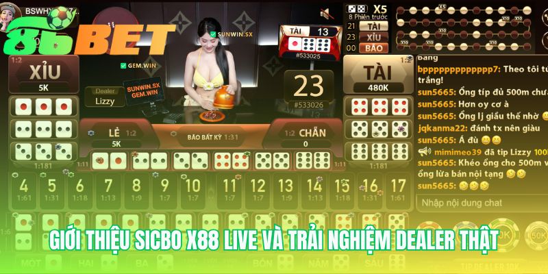 Sicbo X88 live trải nghiệm Dealer thật qua livestream HD