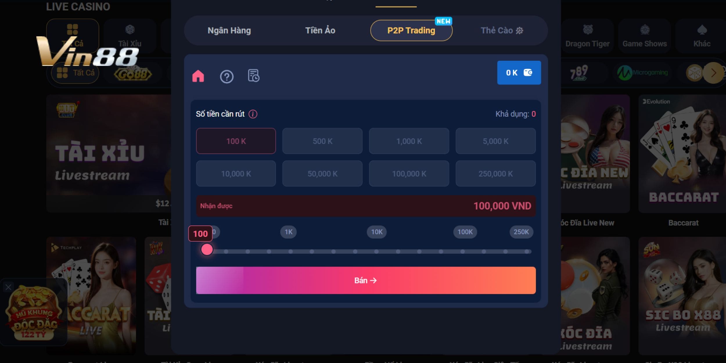Khám phá cụ thể quy trình rút tiền Vin88