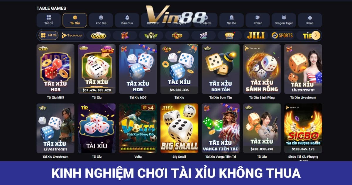 Kinh Nghiệm Chơi Tài Xỉu Không Thua