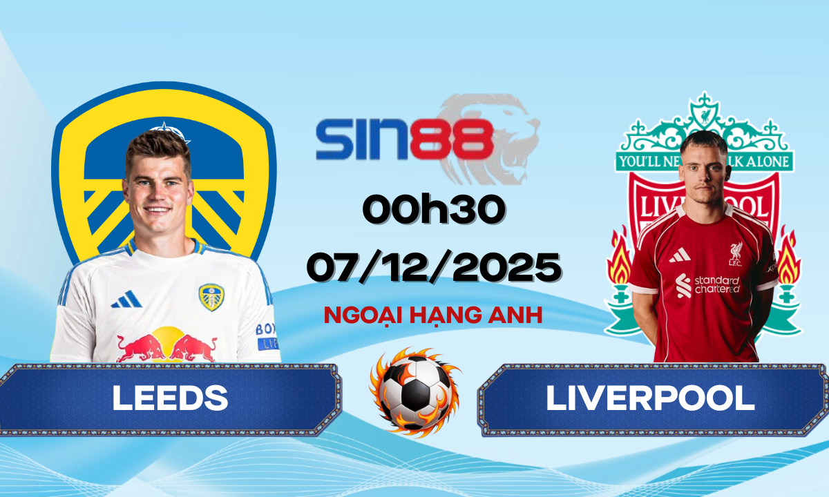 Soi kèo bóng đá Leeds - Liverpool 00h30 ngày 07/12/2025 - Ngoại hạng Anh