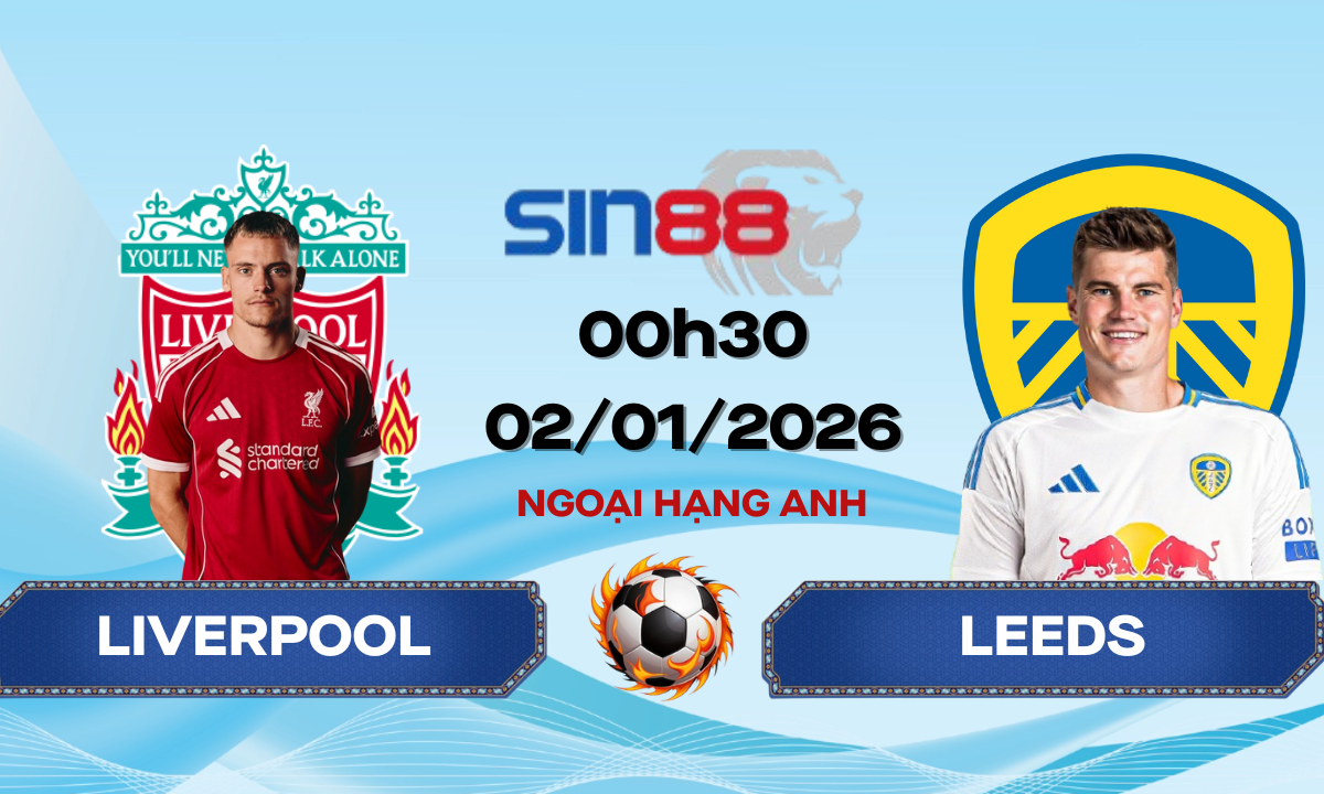 Soi kèo bóng đá Liverpool - Leeds 00h30 ngày 02/01/2026 - Ngoại hạng Anh
