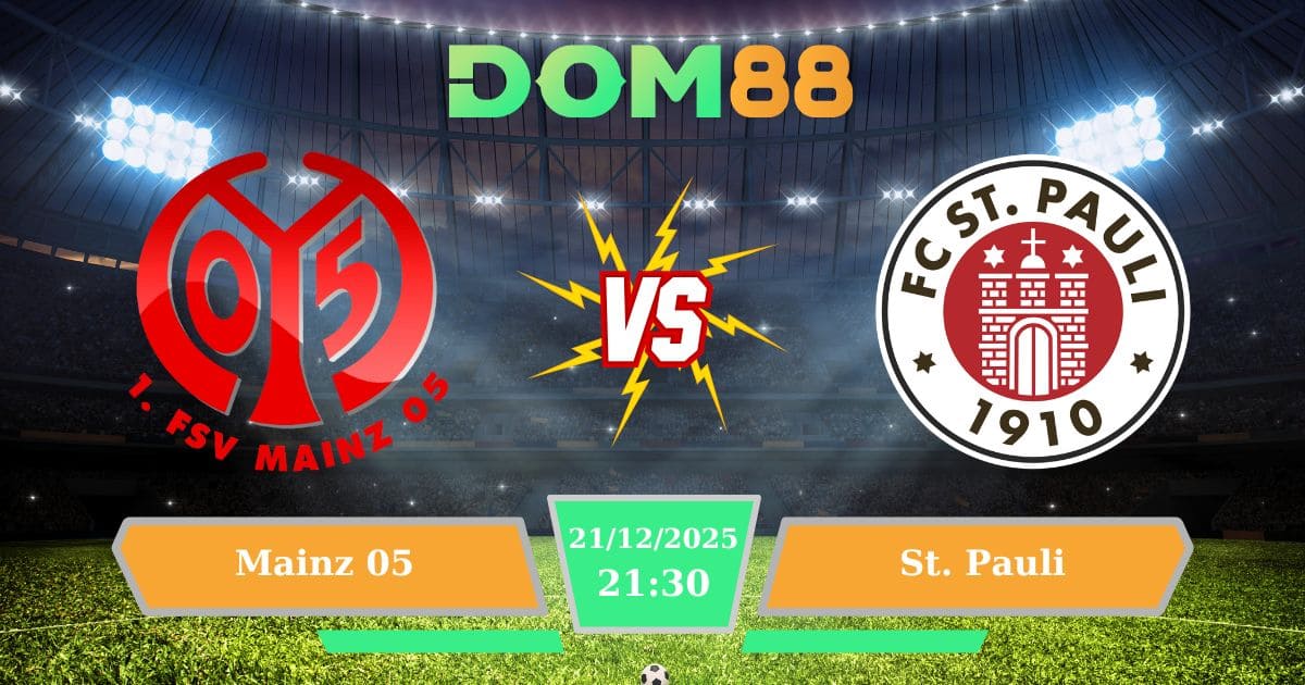 Soi Kèo Mainz 05 Vs St. Pauli Ngày 21/12/2025