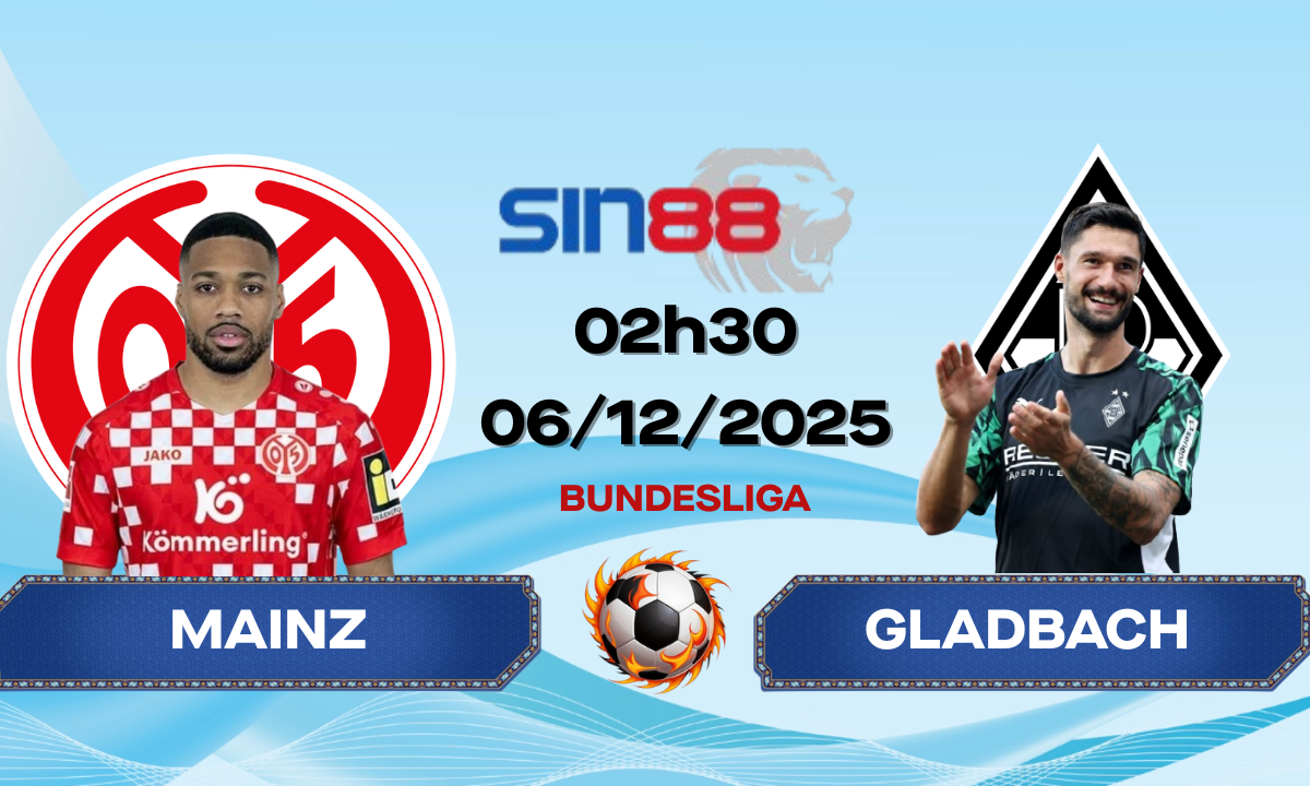 Soi kèo bóng đá Mainz – Monchengladbach 02h30 ngày 06/12/2025 – Bundesliga