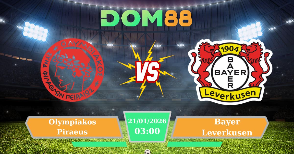 Soi Kèo Olympiakos Piraeus Vs Bayer Leverkusen Ngày 21/01/2026 – Vòng Bảng Cup C1 Châu Âu