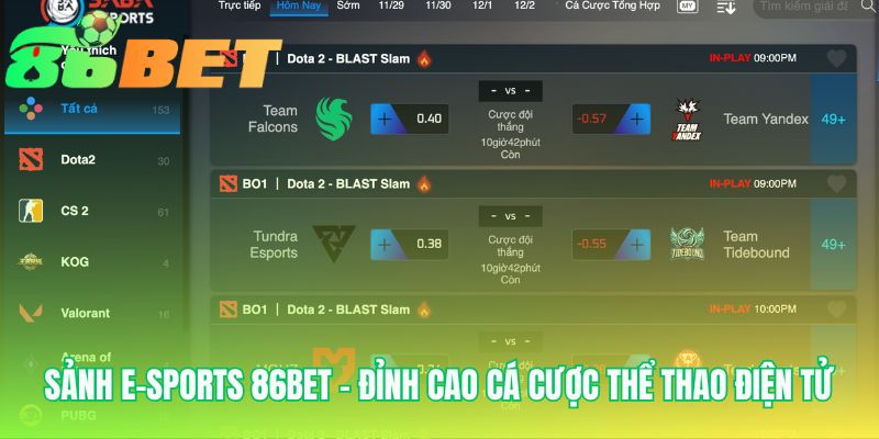 Sảnh cược E-Sports chuyên nghiệp với TF Gaming và SABA