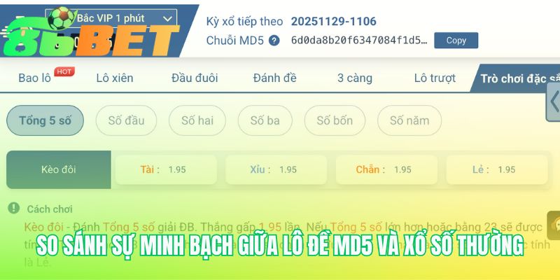 Quy trình lô đề MD5 giúp người chơi tự kiểm tra tính toàn vẹn kết quả