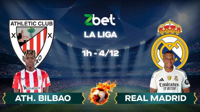 Nhận định soi kèo Athletic Bilbao vs Real Madrid - 01h00 04/12/2025 - La Liga