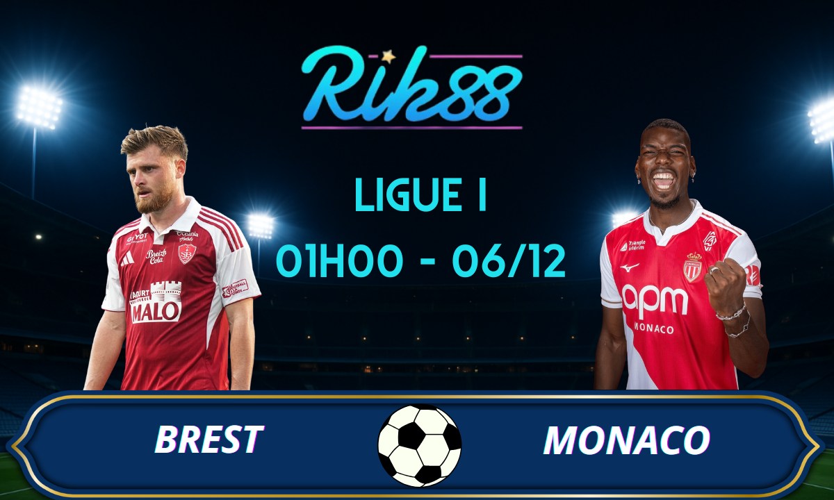 Soi kèo Brest vs Monaco - 01h00 ngày 06/12/2025 - Ligue I